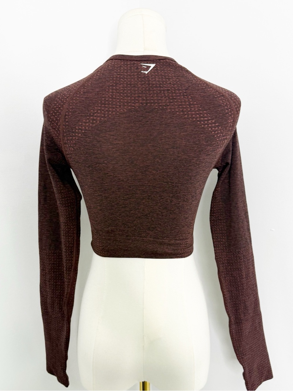 Gymshark Vital Seamless 2.0 Crop Top Bundle Small Black & Burgundy - Picture 4 of 6